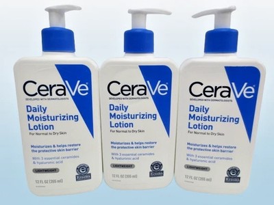CERAVE DAILY MOISTURIZING LOTION FOR NORMAL TO DRY SKIN 12 OZ 3PCS