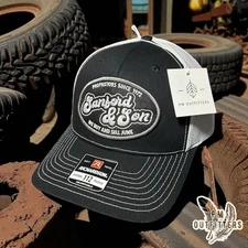 Retro Sanford & Son Embroidered Patch Black & White Richardson 112 Trucker Hat