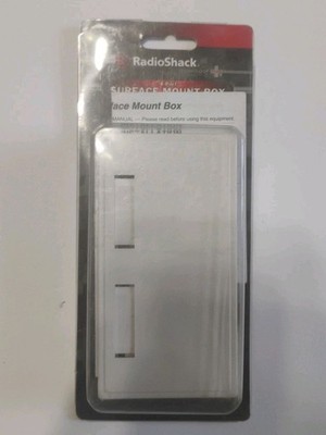 RadioShack Snap-In 4-Port Surface-Mount Box White, 278-2093 with assorted jacks
