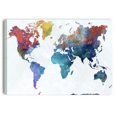 Quadro Mappamondo Colorato - S…