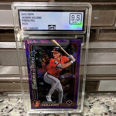 Topps 2025 Series 1 Jackson Holliday Future Stars Purple Foil /250 #220 MPE 9.5