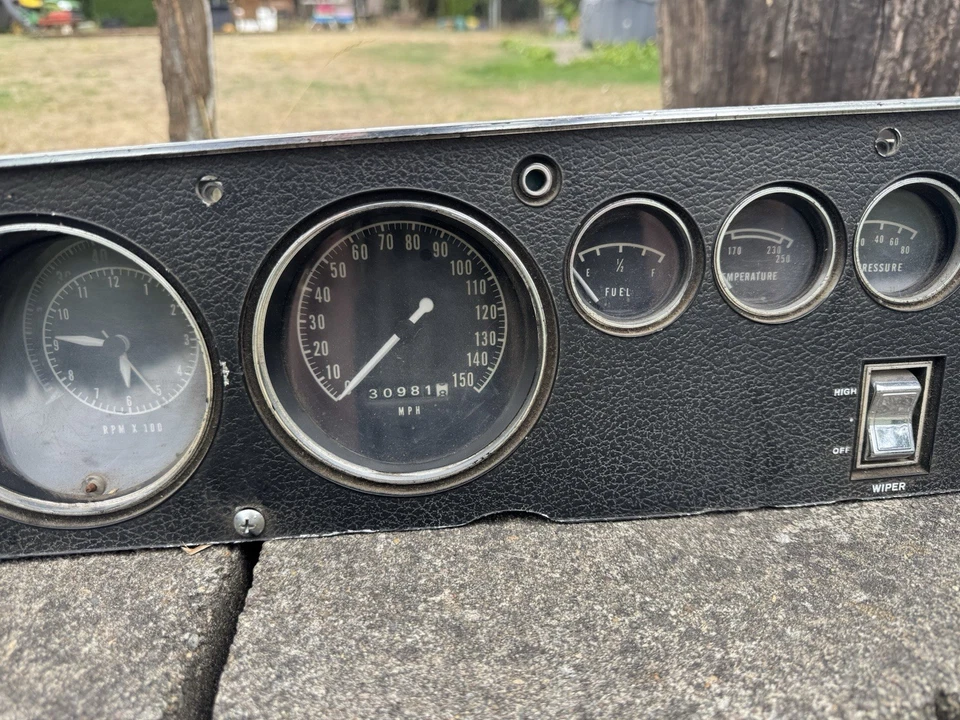 Dodge Charger Coronet Rallye RT GTX 1968-1970 TIC-TOK TABLERO CLÚSTER OPCIÓN DE TACÓMETRO  Foto 4 de 4