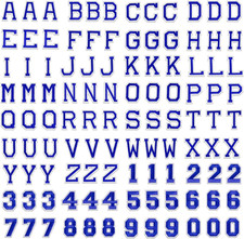 108 Pieces Letter Number Iron on Patches, Alphabet Sew on Appliques with A-Z Let