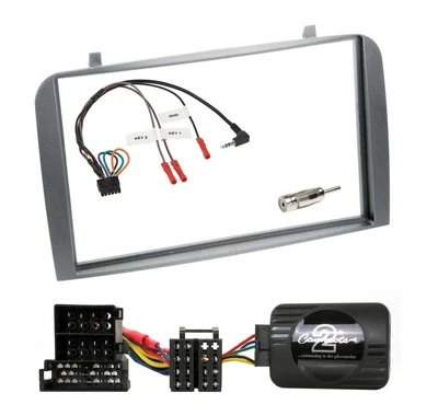 Einbauset Lenkradadapter Doppel DIN Autoradio für Alfa Romeo GT 147 2000-2008 an