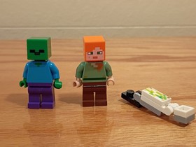 LEGO Minecraft The Iron Golem 21123 Set + Piece from 21114 Farm INCOMPLETE