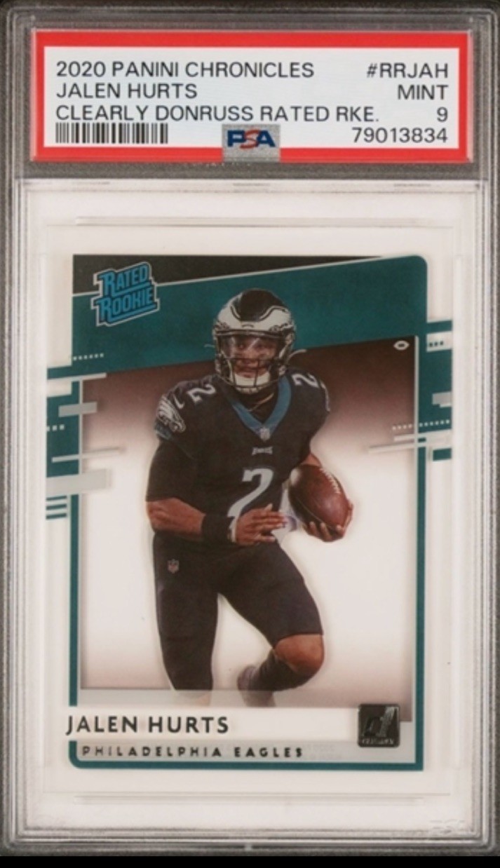 Jalen Hurts 2020 Panini Chronicles Clearly Donruss #RRJAH PSA 9 MINT