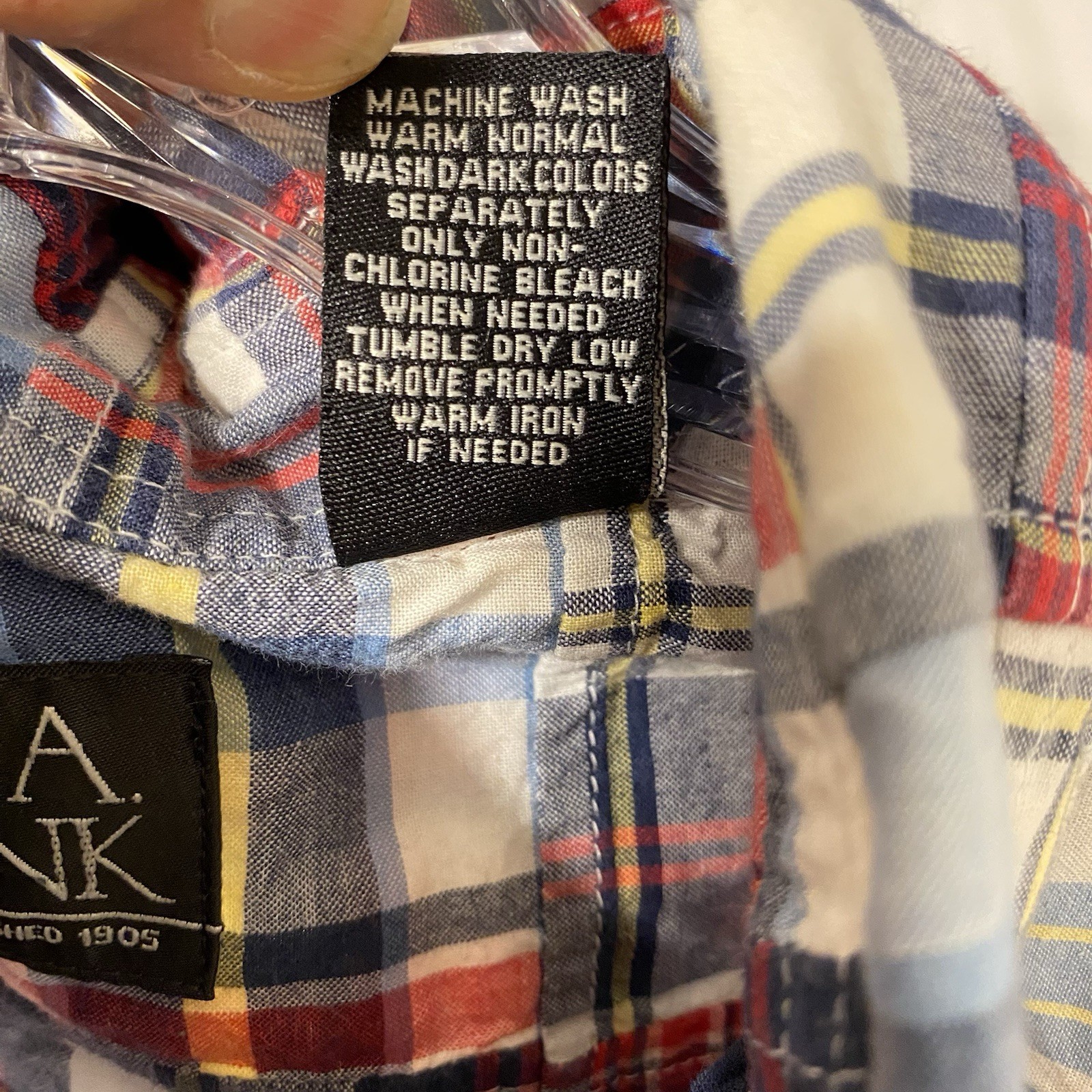 Patchwork Shirt Men M Multicolor Button Down Shor… - image 6