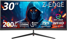 Z-Edge 30" Curved Gaming Monitor, WFHD1080P 200Hz 165Hz Monitor, MPRT 1Ms, 21:9