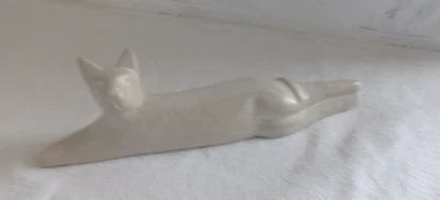Sculpture de chat, pierre sculptée très lisse , presse-papier félin, décoration - Photo 1/4