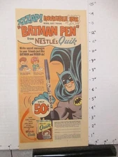 newspaper ad 1966 NESTLE'S Quik Batman comic book premium invisible ink pen