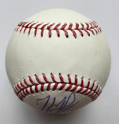 Kenley Jansen Signed Auto OML Baseball PSA COA Dodgers Braves Red