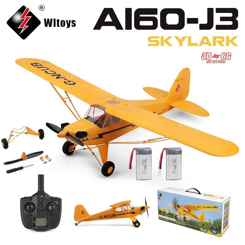WLtoys XK A160-J3 SKYLARK RC Plane, 5-CH Large Remote Control