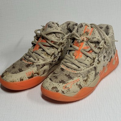 Puma MB.01 Melo Basketball Shoes Camo Orange Size 11 Men 379217-01 LaMelo Ball