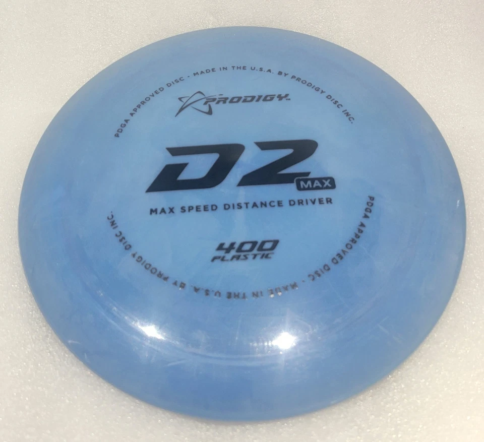 Prodigy Discs D2 MAX Distance Driver 400 Plastic Blue W/Black Stamp 174G NEW PFN - Image 3 of 3
