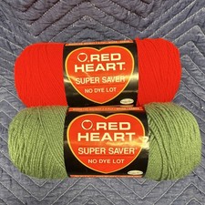 LOT OF 2- Red Heart Super Saver Worsted Weigh...