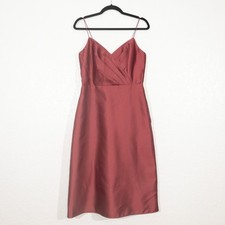 NWT Alfred Sung Burgundy Red Faux Wrap Cocktail Dress Size 8