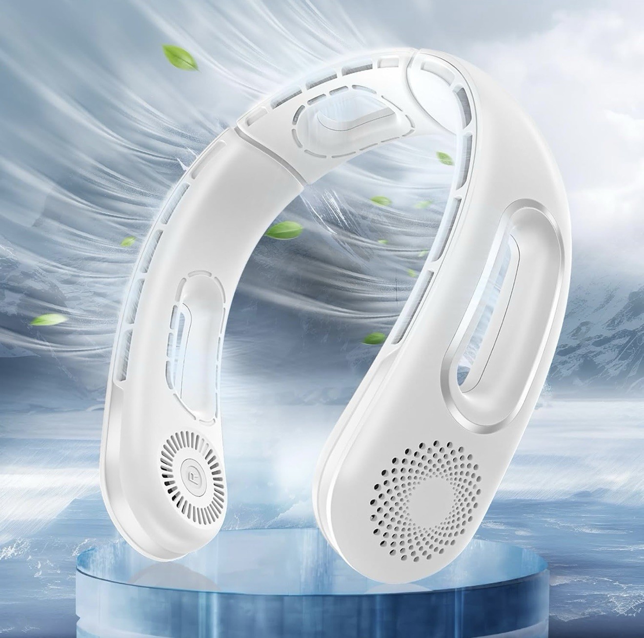 Neck Fan, Hands Free Bladeless Neck Fans Portable Rechargeable, 360° Cooling Nec