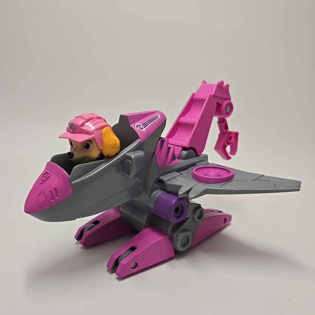 PAW Patrol Dino Rescue Skye Deluxe Rev Up Vehicle Figure Pink