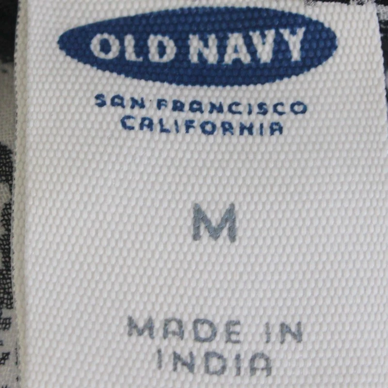 Old Navy女式M黑色和灰色雪纺透明衬衫 — 第 4/4 张图片