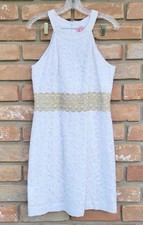 NEW Lilly Pulitzer Ashlyn Shift Dress Resort White Floral Lace Sz 6  Sleeveless
