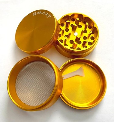 4 Layer Gold Space Metal Herbal Tobacco Smoke Grinder Spice Herb Crusher