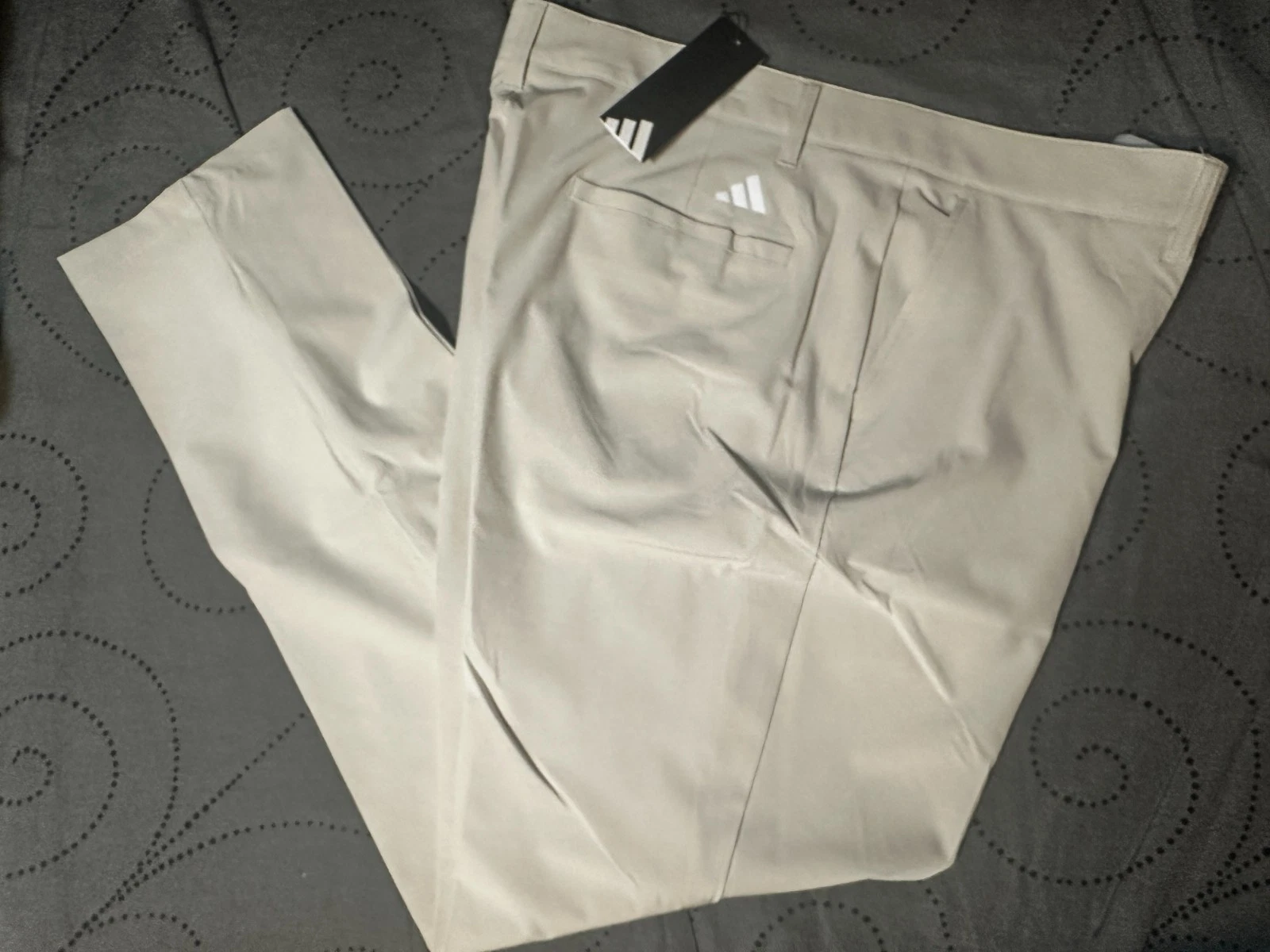 ADIDAS GOLF BEIGE CLR BROWN PANTS SIZE 34 X 30 MEN NWT $75.00