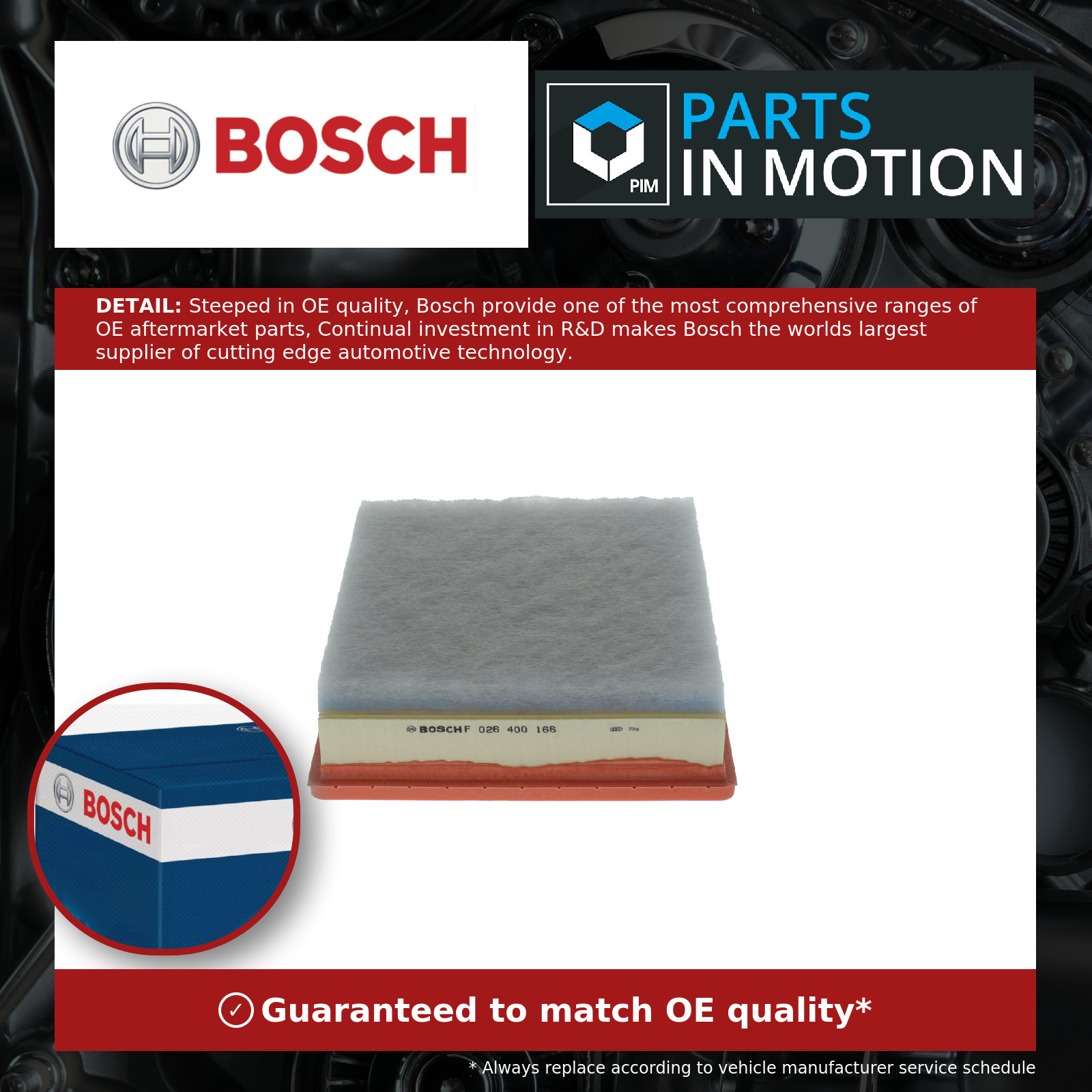 AIR FILTER F 026 400 166 FOR RENAULT MASTER/II/Platform/Chassis/Van/Bus OPEL - Image 15