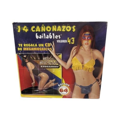 14 canonazos bailables!!! volumen 43  incluye un cd de mega mosaicos crosover  