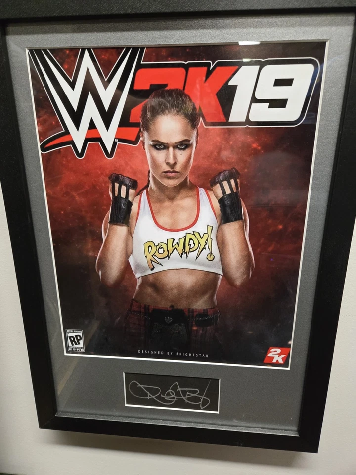 Ronda Rousey Signed Framed WWE UFC Cut Signature OVERALL SIZE 21x14.5 - Image 3 of 3