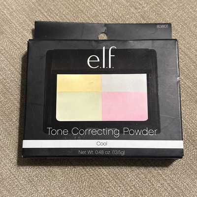 ELF Tone Correcting Powder Compact Pink Blue Yellow Green #83801 COOL New/Sealed