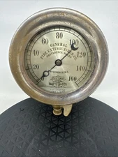 Antique 5.5" CROSBY Steam Gauge & Valve Co. Providence RI Plant STEAMPUNK