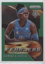 2020 Panini Prizm WNBA Fearless Green Prizm Diamond DeShields #12 hg6