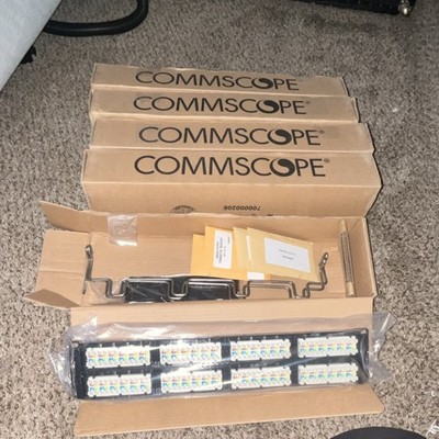 CommScope 48-Port Cat 6 RJ-45 Patch Panel 2U Rack Mount, MPN 760180059
