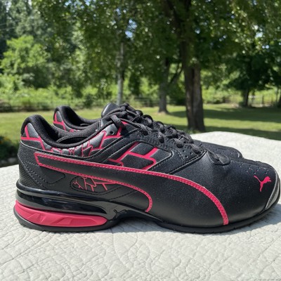 Puma Tazon 6 Graphic Womens Size 11 Black Pink Athletic Running Shoes Sneakers