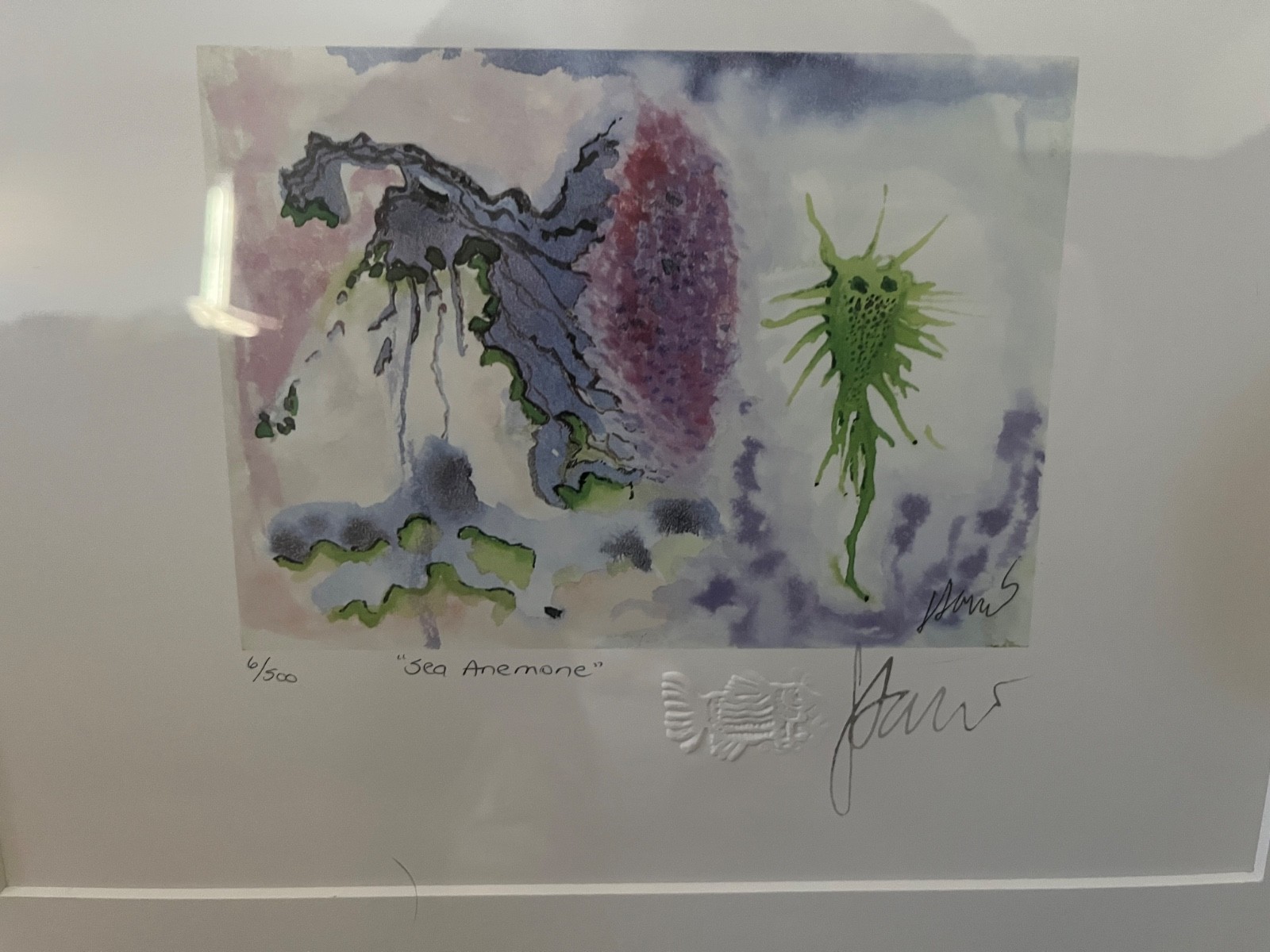 Sea Anemone 6/500 signed Jerry Garcia lithograph