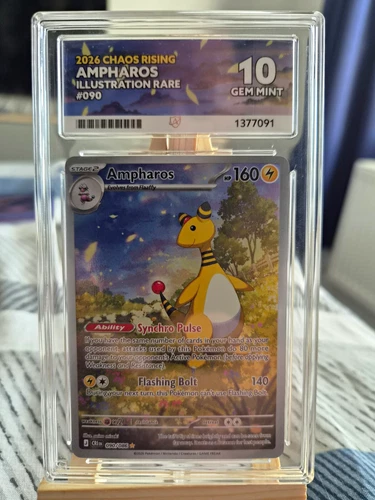 Pokémon TCG Ampharos Chaos Rising Illustration Rare Foil 090/086 ACE 10 2026