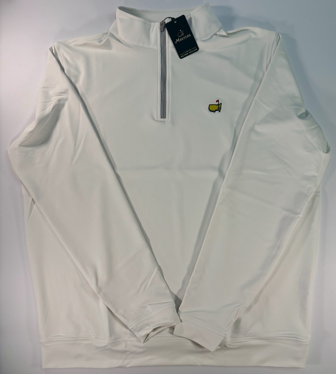 2026 Masters Tournament Peter Millar White Men's Quarter-Zip Golf