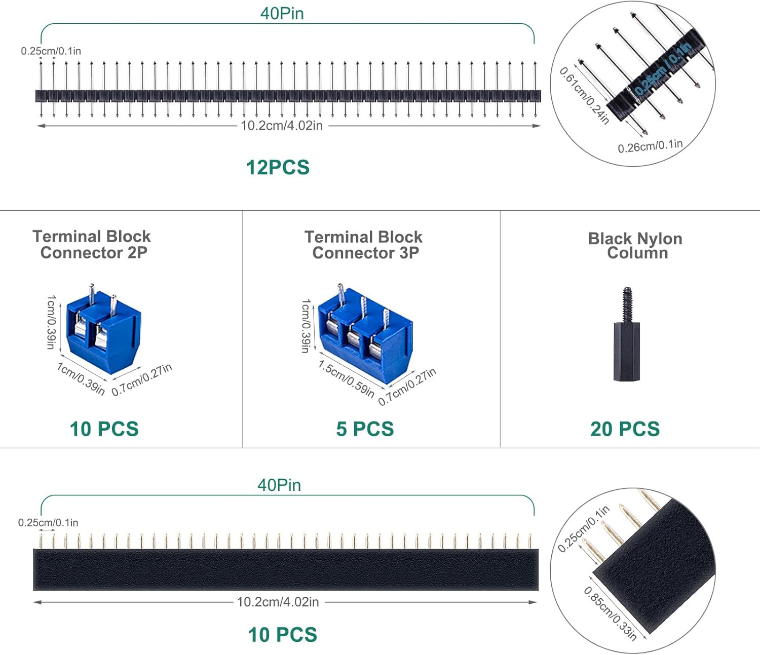 78 Pezzi Basetta Millefori PCB, Include 21 Pezzi Due Facce PCB Circuito Board Co - 4