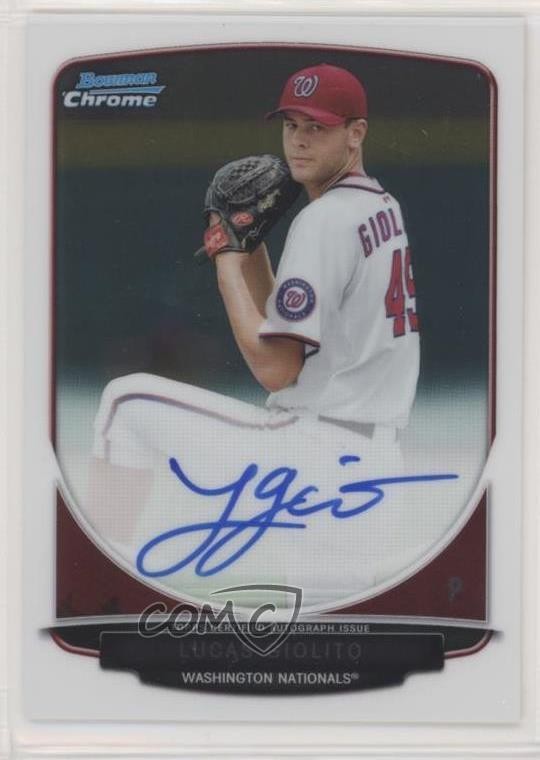 2013 Bowman Chrome Prospects Auto Lucas Giolito #BCP-LG Auto 9m2