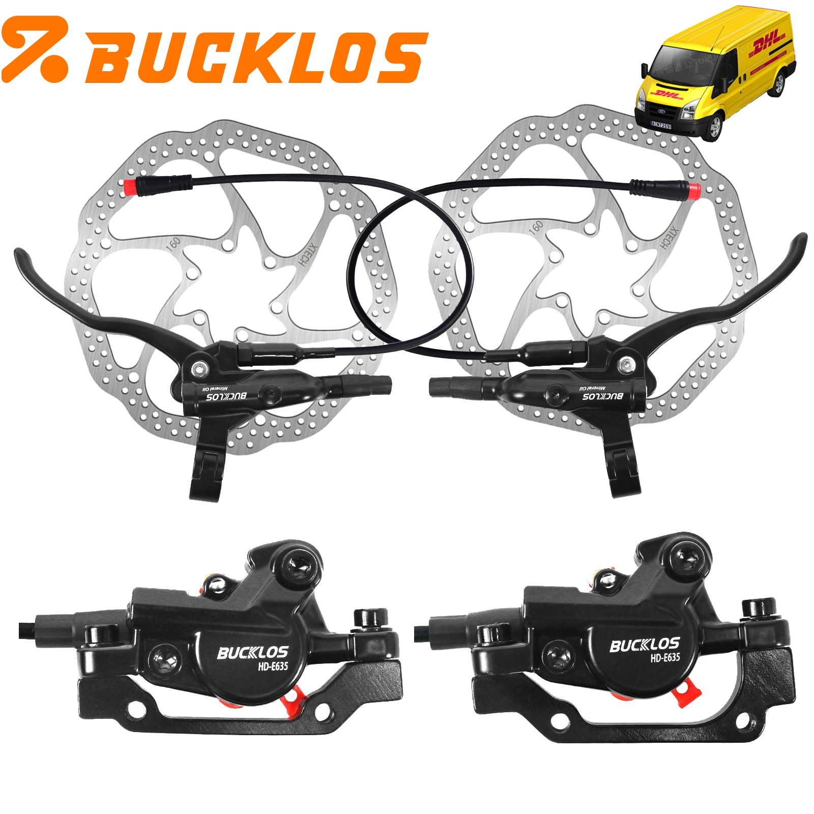 Freni a disco idraulici per bicicletta elettrica 160 mm