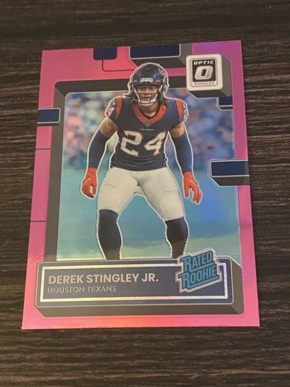 2022 Donruss Optic Derek Stingley Jr. #244 Pink Prizm Houston Texans RC