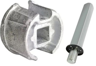 Somfy 129643 2   (50 mm) tube idler end cap with 12 mm diameter shaft