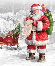 More Christmas Wishes-Santa's List Panel-Riley Blake-1 Yard Panel