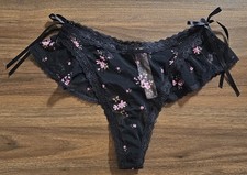 Size Small Dream Angels High-Leg Thong Victoria's Secret Black New With Tags