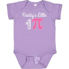 Inktastic Daddy Little Cutie Pi Day Math Girls Baby Bodysuit Cute Pink Symbol