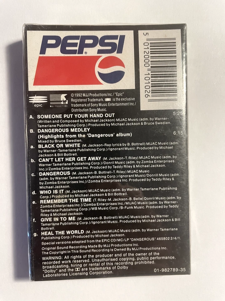 Michael Jackson - Someone Put Your Hand Out 1992 Promo MC Kassette Pepsi NEU - Bild 2 von 4