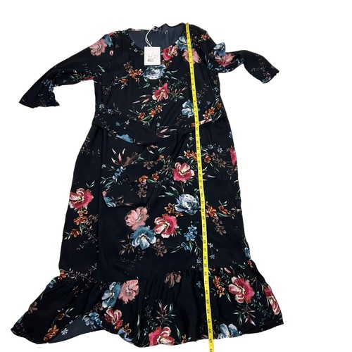NWT ISABELLA OLIVER GIGI MATERNITY DRESS Midi Crew Neck Floral Size 4 / US 10 - Picture 8 of 9