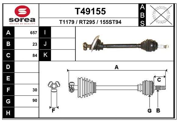 Cardan de remplacement pour éliminer les bruits de claquement sur Renault Scénic 1.9 dCi