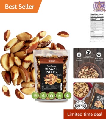 32oz Sea Salted Brazil Nuts - Non-GMO & , Perfect for Healthy Snacking