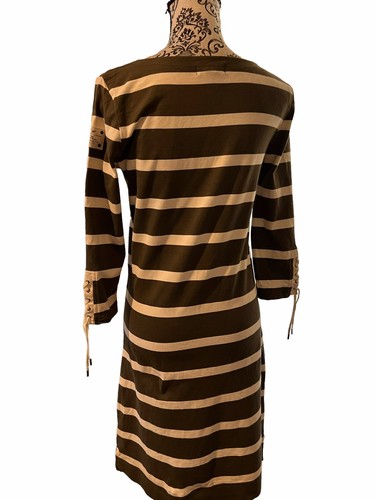 Ralph Lauren Jeans Co. Size Small Green/Cream Striped Knit Casual Knit Dress - Picture 4 of 11